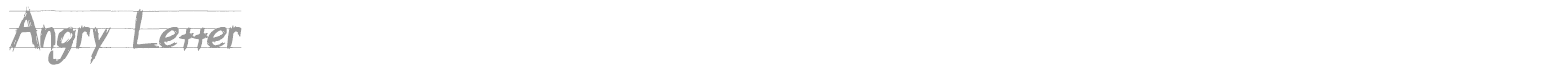 Angry Letter font preview